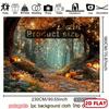 2D plane, 1 piece of autumn forest background banner, suitable for harvest season, birthday, anniversary celebration