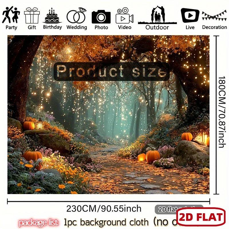 2D plane, 1 piece of autumn forest background banner, suitable for harvest season, birthday, anniversary celebration