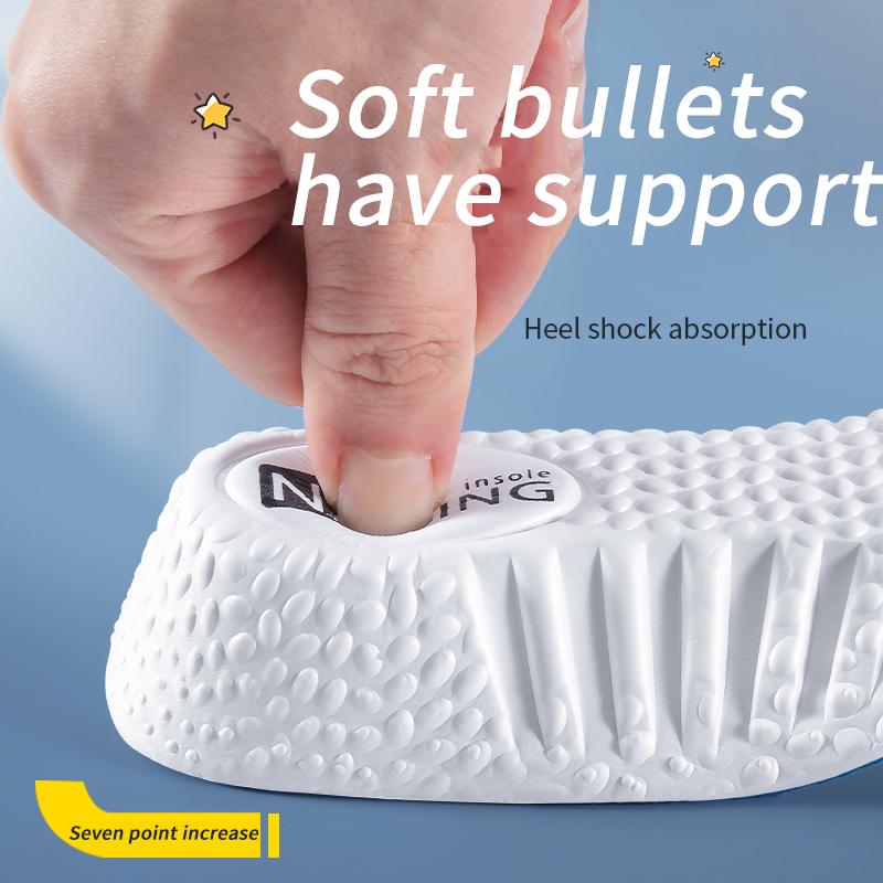 Einlegesohlen zur Erhöhung der Körpergröße, für Herren und Damen, Schuhe mit Plattfüßen, Fußgewölbeunterstützung, orthopädische Einlegesohlen für Turnschuhe, Fersenlift, Memory Foam, weiche Schuhpolster