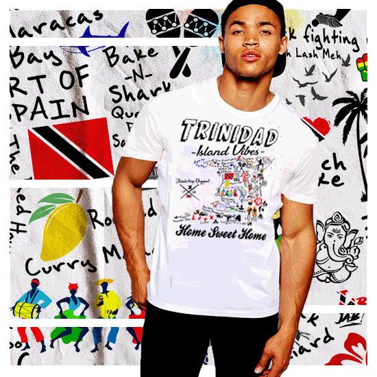 Trinidad T-shirt Trinidad and Tobago Flag TNT Trini Island Proud Trini Home Map