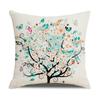New Household Products Oil Painting Love Tree Linen Pillowcase Gift Sofa Bedroom Cushion Waist Pillowcase
