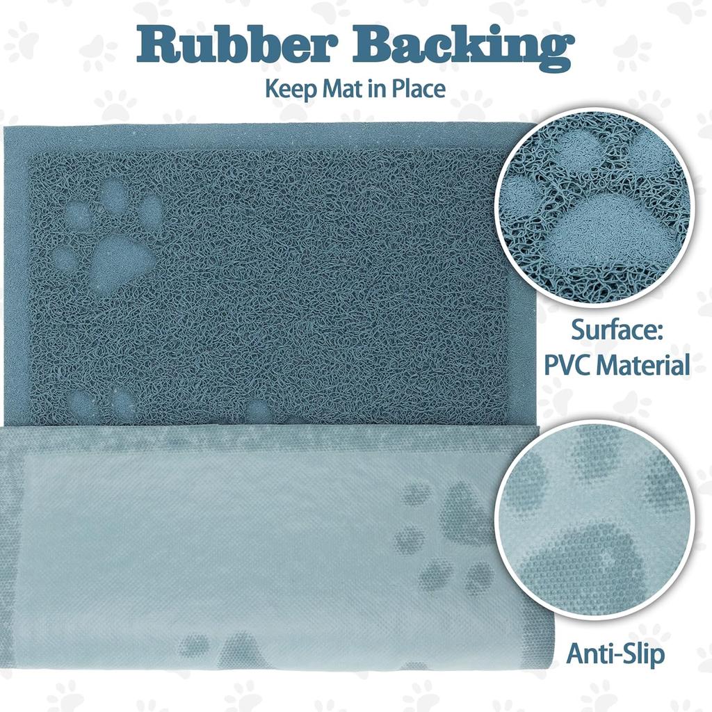 Darkyazi Cat Litter Box Mat for Floor Litter Trapping Mat Non-Slip Backing, Scatter Control, Easy Clean, Water Resistant, Soft On Paws (15.75" X