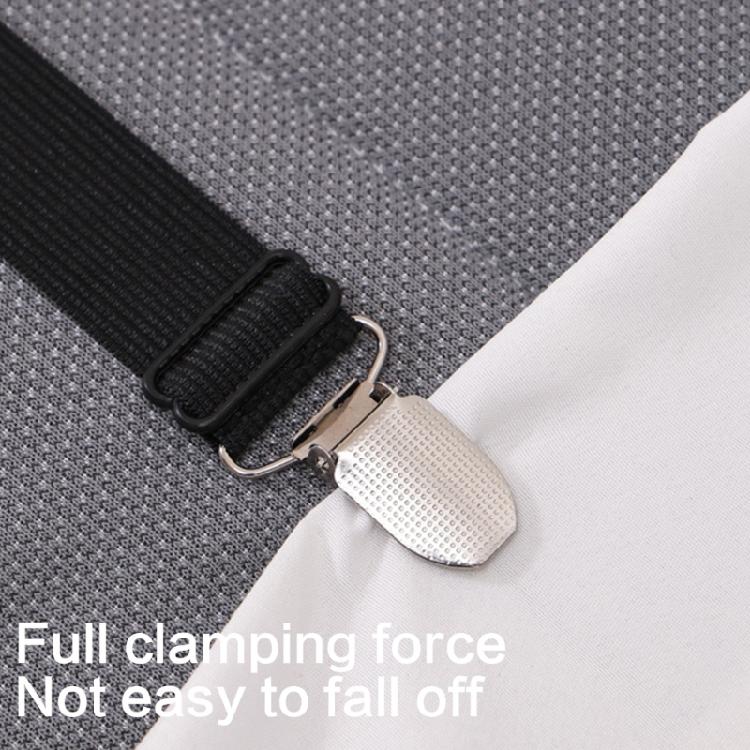 Universal Bed Sheet Holder 12 Clips Extended Length Rusts Proof Slip Resistant Elastic Mattress Adjustable Tensioner