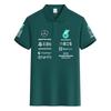 Red Bull F1 Racing Suit Hamilton George Russell Team Uniform Pure Cotton Polo Shirt