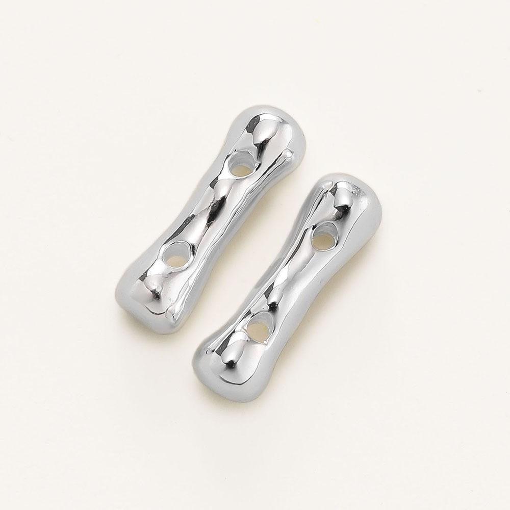 

Бамбуковые бусины с двойным отверстием, покрытые медью 18 карат, сохраняющие цвет, для изготовления браслетов, ожерелий и украшений из бисера своими руками. 4pcs/pack