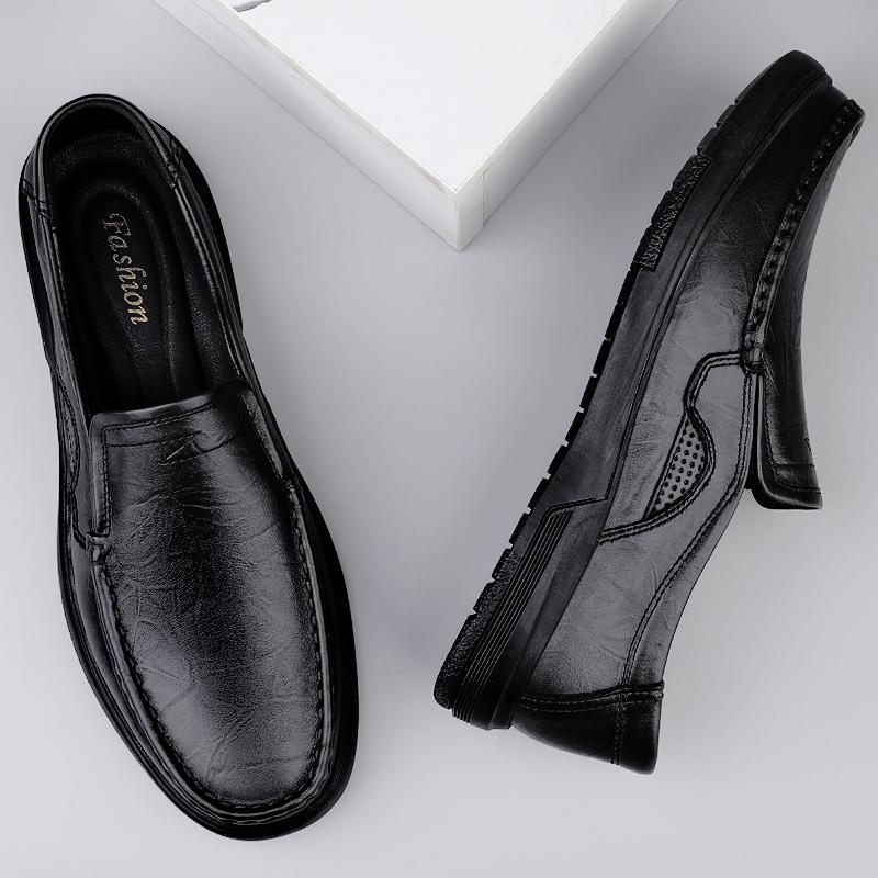 Fashion Genuine Leather Men Casual Shoes Summer Slip on Loafers Hot Sale Driving Shoes Business Flats Handmade Moccasins Driving Shoes