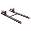 Pallet Forks, 1814 Kg Clamp On Pallet Forks, 149 Cm Total Length Heavy-Duty Tractor Fork with Adjustable Stabilizer Bar for Tractor Attachments,
