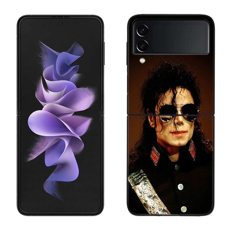Custodia per Telefono Michael Jackson Per Samsung Galaxy Z Flip 6 5 4 3 5G Nera Coque Rigida Z Flip 7 Cover Z Flip 5 Custodia Capa Fas