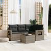 Vidaxl 5-Cz. Set da Giardino, Cuscini, Rattan PE Grigio