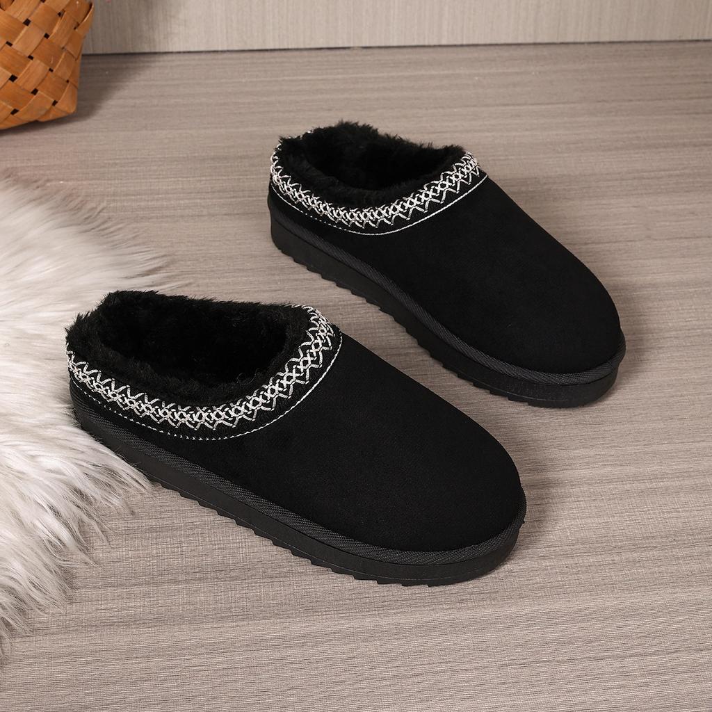 Large Size Casual Suede Bag Head Rear Empty Women's Shoes Winter New Comfortable Cotton Shoes Women