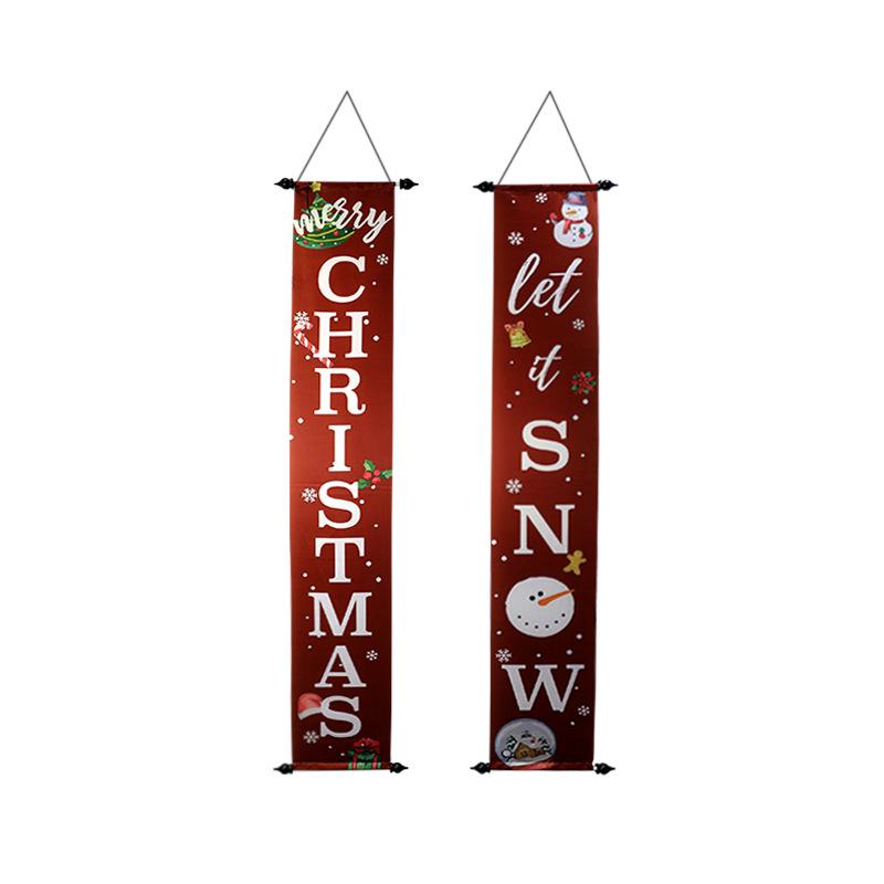 Christmas Door Banners: Hanging Flags & Decorative Curtains for Popular Holiday Display