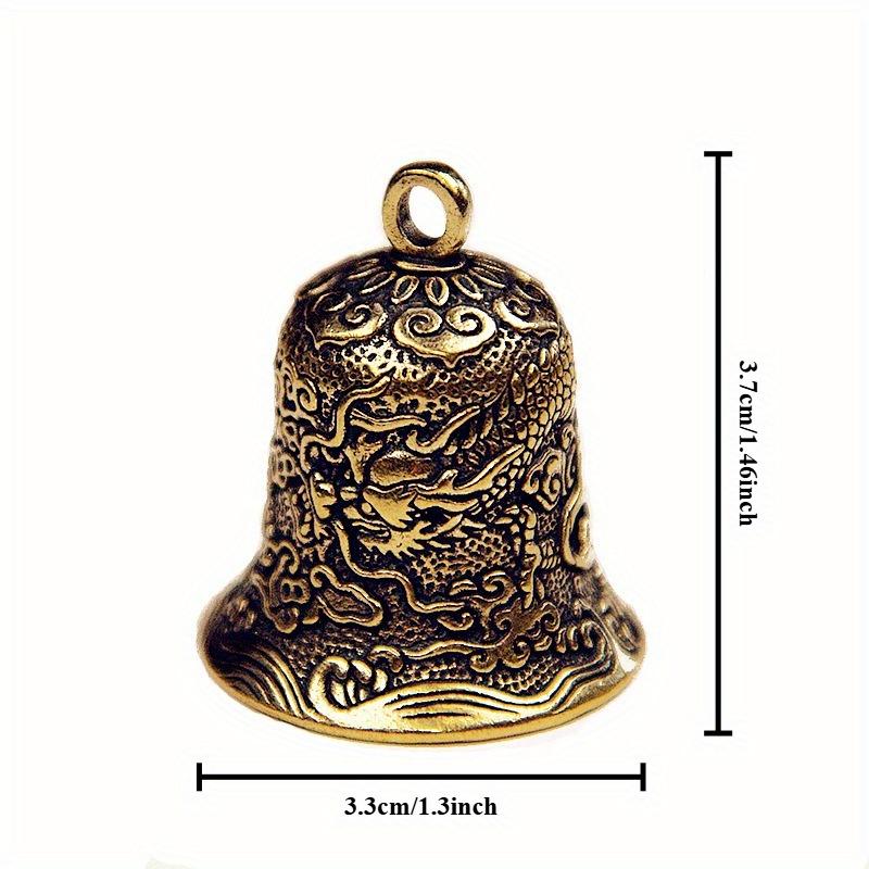 1pcs Vintage Brass Antique Bell Antique Brass Bells Dragon Bell Small Brass Brass Car Keychain Jewelry Ornament Home Ornaments Men's Keychain Pendant