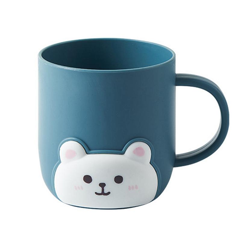 

Чашка для полоскания рта с мультяшным медведем, чашка для чистки полости рта с ручкой, милая пластиковая чашка для мытья для детей, держатель для зубных щеток, чашка для холодных напитков