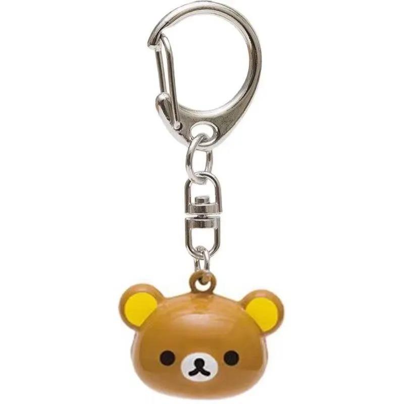 Kawaii Rilakkuma Easy Bear Keyrings Lazybear Doll Keychains Bag Clothing Puller Phone Rope Necklace Accessories Pendants Gift