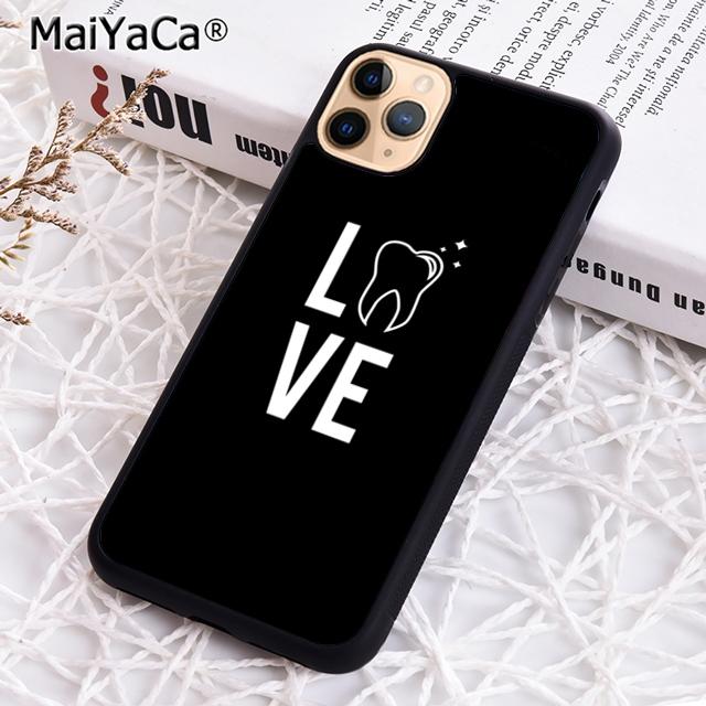 MaiYaCa Dentist Dental Crowned Teeth Phone Case For iPhone 17 Air 13 14 16 16e 15 pro max plus 11 12 shell coque
