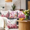New Spring and Summer Plant Flower Printed Pillow Covers Linen Printed Home Living Room Sofa Supplies Backrest