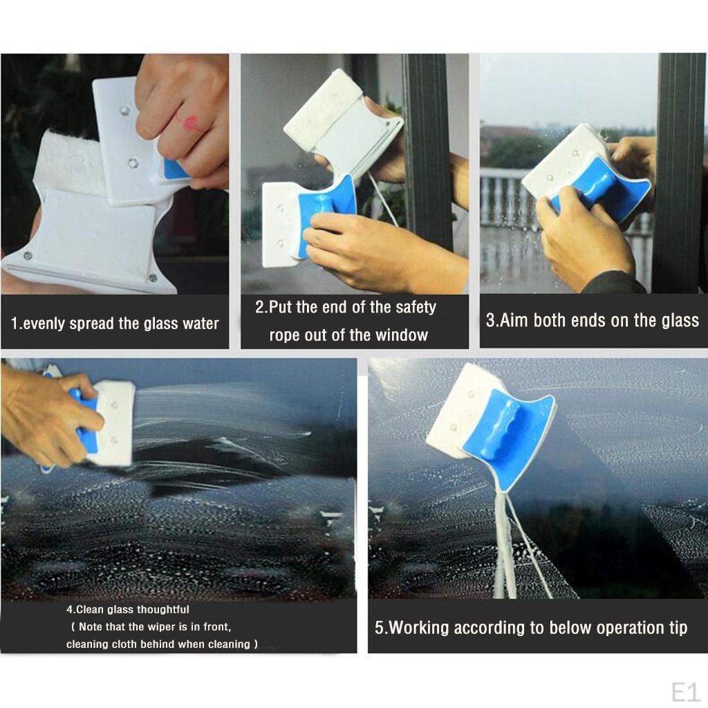1 piece Window Cleaner Double Side Glass Wiper Useful Surface Brush High-efficiency Cleaning Tools,