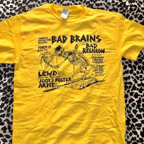 

новая Bad Brains Винтажный Флаер S-234XL Желтая Унисекс Рубашка Унисекс Футболка XXXL