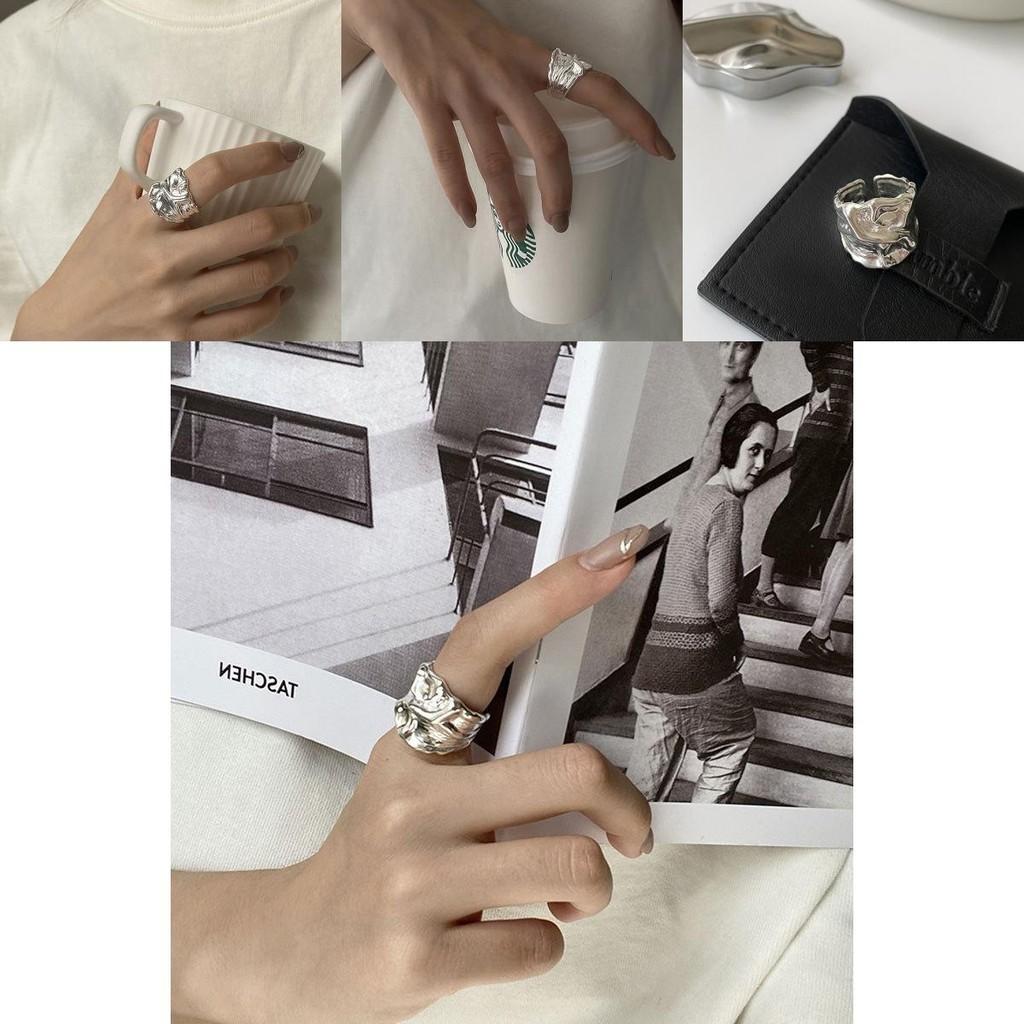 S925 Stylish Modern Sterling Silver Ring For Women Featuring A Distinctive Geometric Design