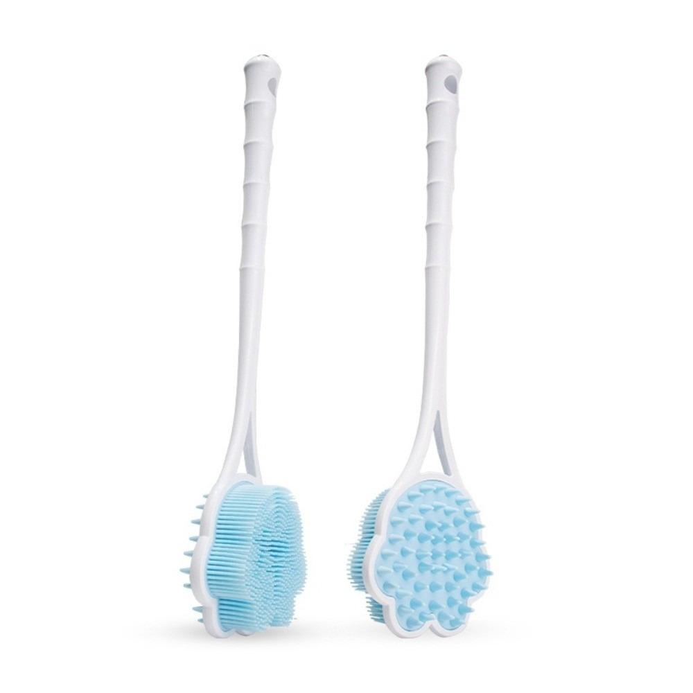 Long Handle Shower Massage Brushes Silicone Bathroom Back Scrubber  Remove Exfoliating