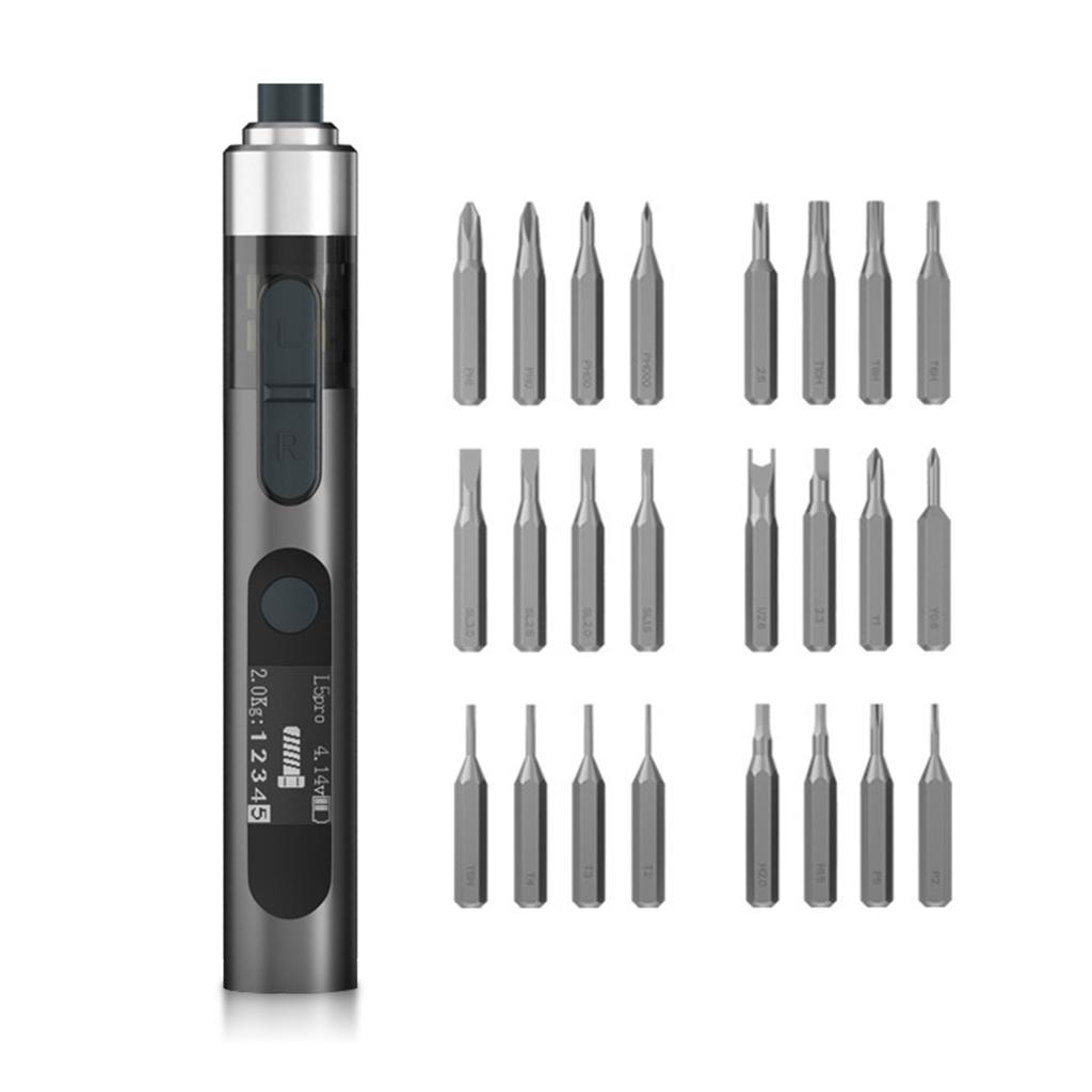 Smart Electric Screwdriver with 5   Adjustment Strong Magnetic Adsorption Bits Suitable for Home Appliances and Mobile Phone Disassembly Repair T
