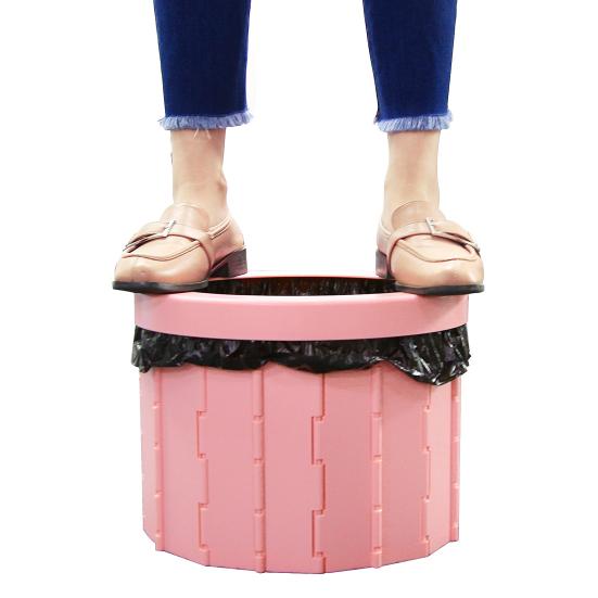 Car Portable Folding Commode Toilet Seat Porta Potty for Hiking Camping Long