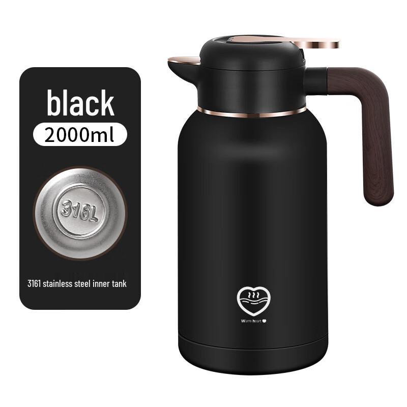 Shangqi 316 Stainless Steel Vacuum Thermos Pot with Wooden Handle