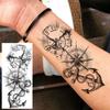 1 Sheet Geometric Planet Mountains Temporary Tattoos For Women Men Forearm Foot, Waterproof Long Lasting Realistic Tatoo Sticker