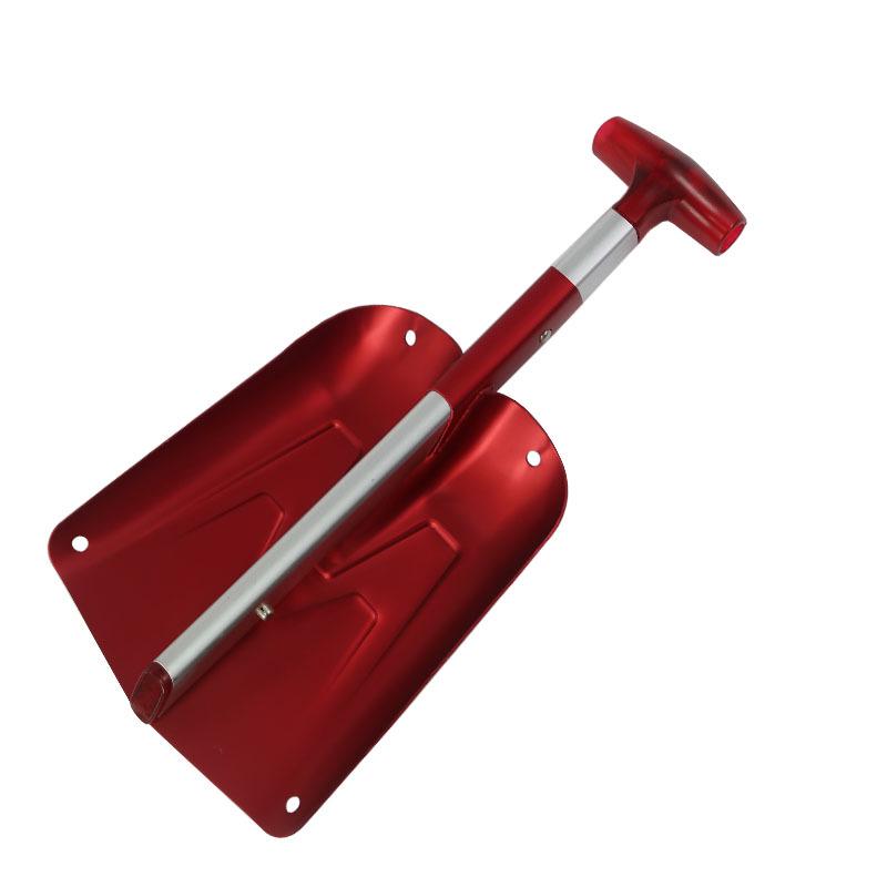 

Aluminum Telescopic Portable Snow Shovel for Car and Garden красный