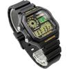 Casio World Time AE-1200WH-1BV Digital Watch Black Gold LCD Men's Wristwatch