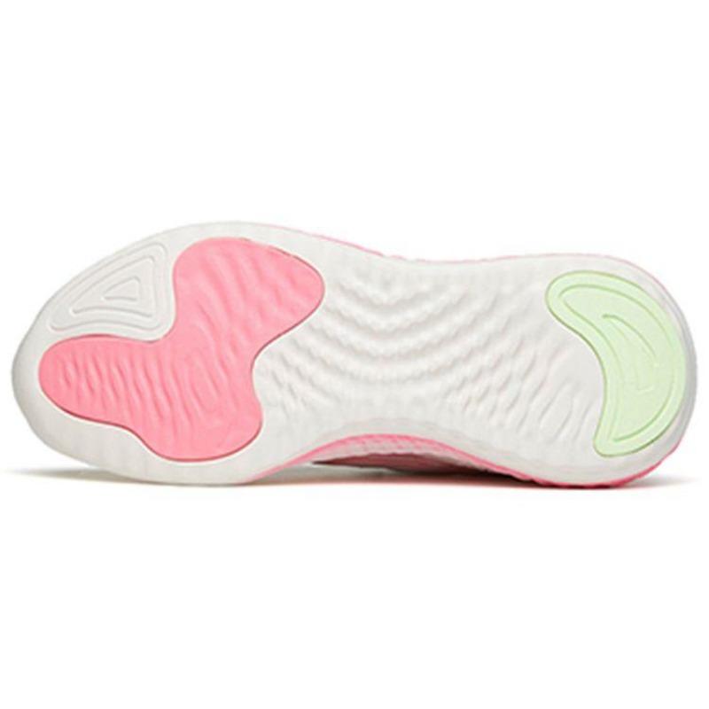 Anta women low-top elastic cushioned running shoes white-green-pink 122145556S-6