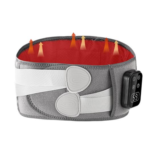 Unterer Rückenmassagegerät mit Wärme Lendenstützgürtel zur Schmerzlinderung Heizkissen & Vibrationsmassage Verstellbare Taillenbandage