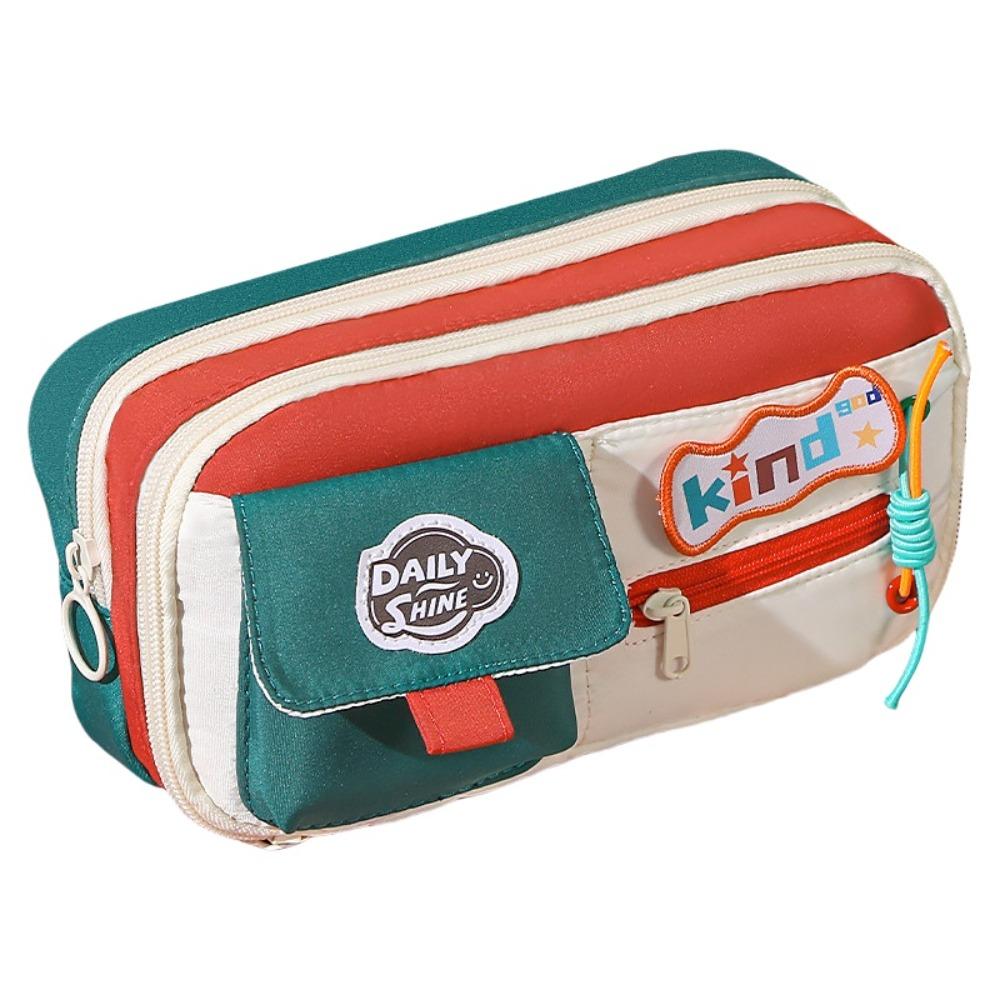 Large Capacity Stationery Storage Bag Multilayer Pen Pencil Case Dopamine Pencil Bag  Gilrs Boys
