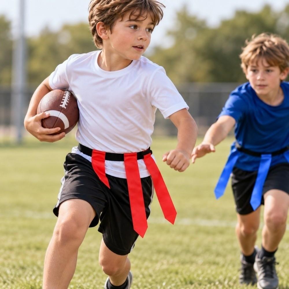 PVC American Football Waist Flag with Storage Bag Football Belt New Youth Football Waist Belt