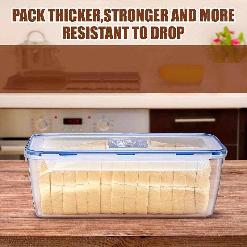 1 Set Large Capacity Airtight Food Storage Container - Reusable, Flip-Top Bread & Kitchen Organizer Box with PTFE Coating