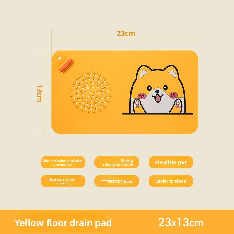 Silicone Anti-odor Device for Floor Drain Cover, Anti-insect for Bathroom and Kitchen, Anti-backflow Odor Pad for Toilet Drain Seal, Cartoon