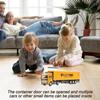 Zinc Zinc Alloy Transport Vehicle Toy Plastic Kids Toys Container Transport Truck Toy  Parent-child