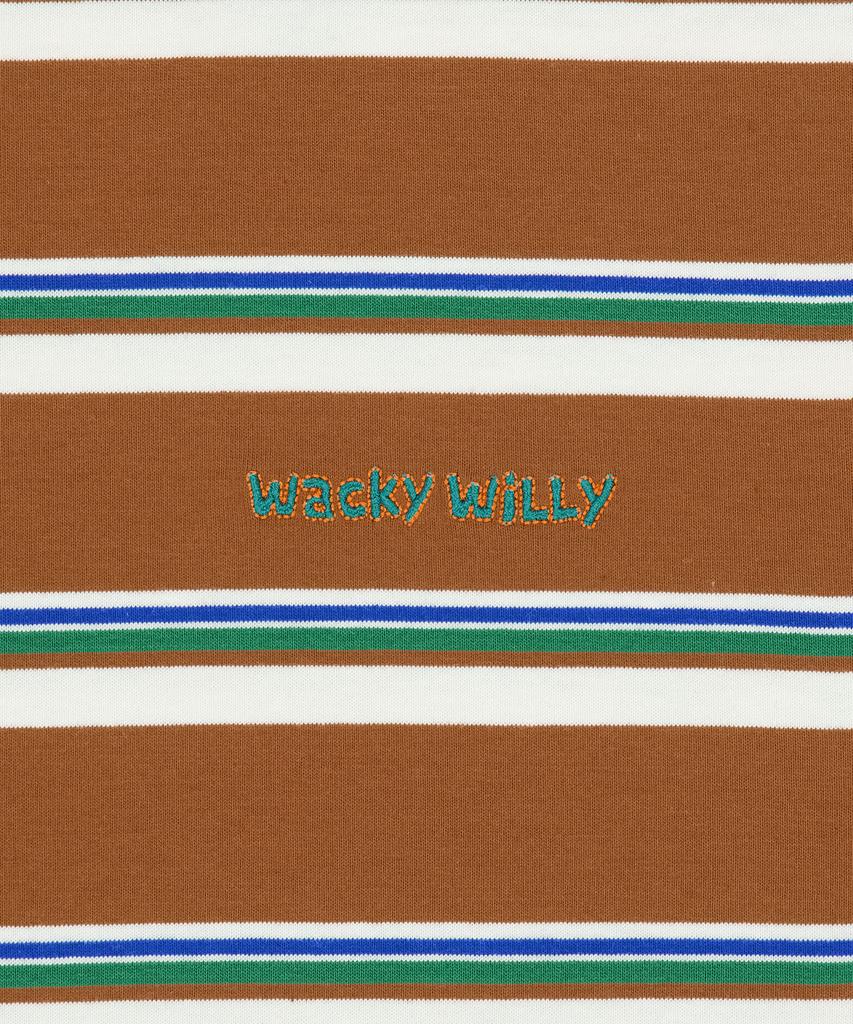 Wacky Willy Multi-Stripe Short Sleeve T-Shirt Brown