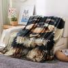 1Pc Dog&Bone Print Flannel Blanket, High quality Comfortable for All Seasons, Home Decor, Warmth and Comfort, Perfect for Christmas Gifts
