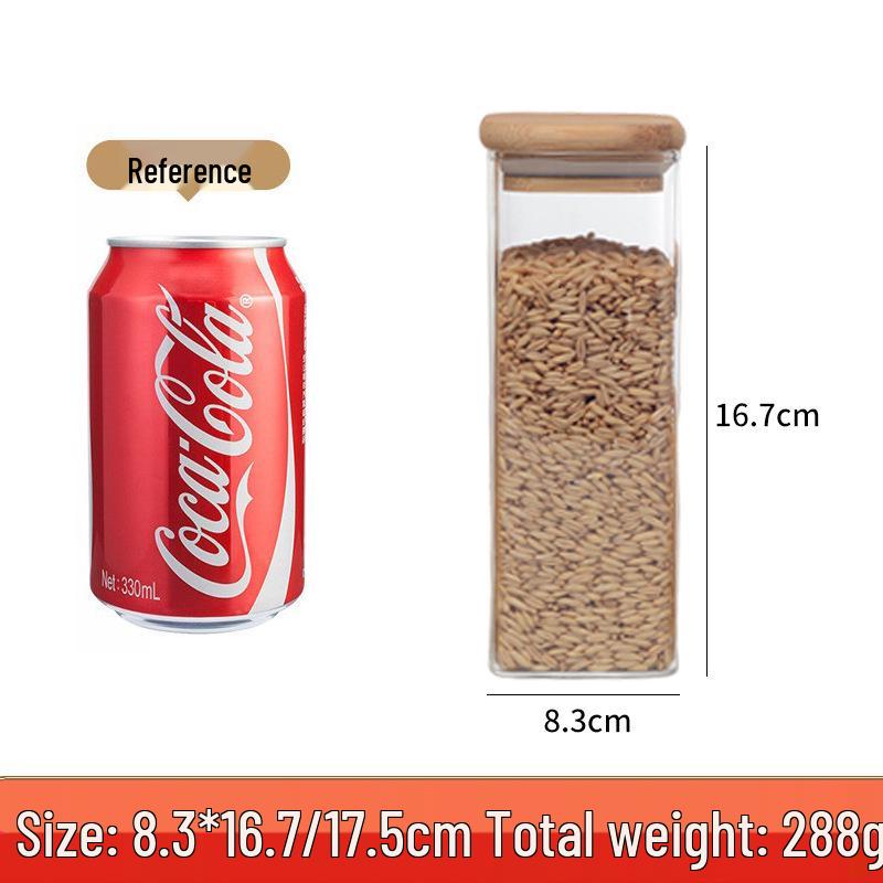Cross-Border Kitchen High Borosilicate Glass Seasoning Jar Set - Multi-Functional Sealed Grain Jars for Home