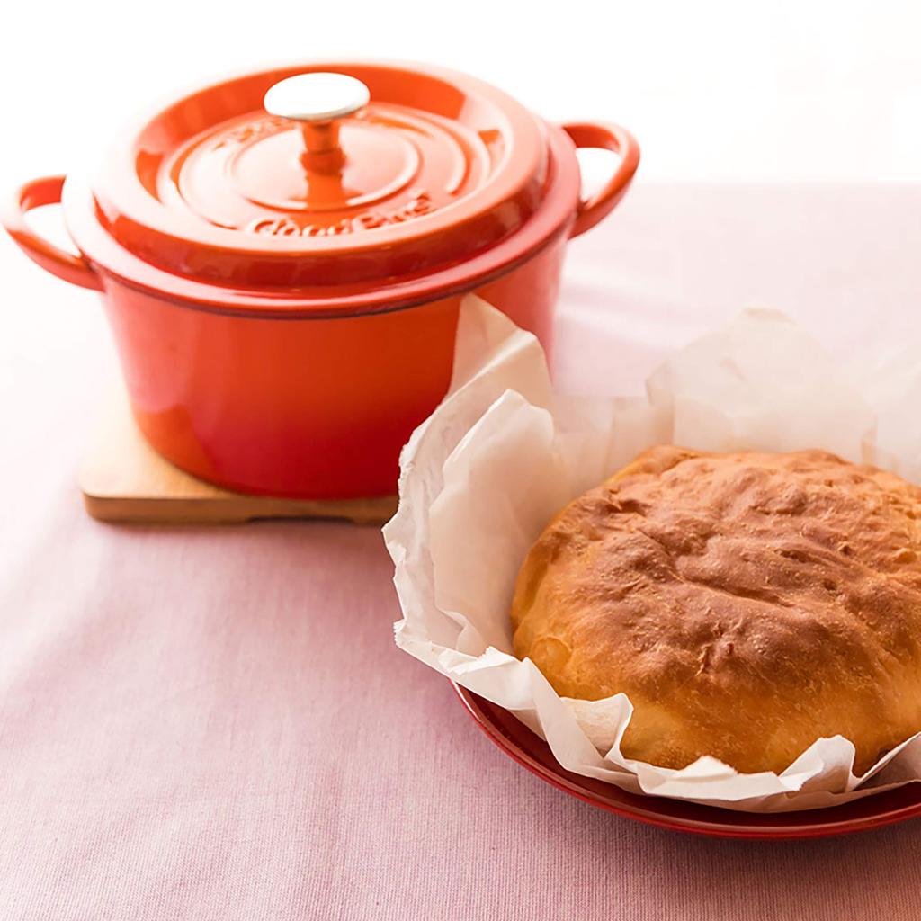 Cast Pot 18cm Orange Cast Enamel Pot Waterless Cooking Steam Circulation External Enamel Processing Special Matte Enamel Inside Processing Stainless