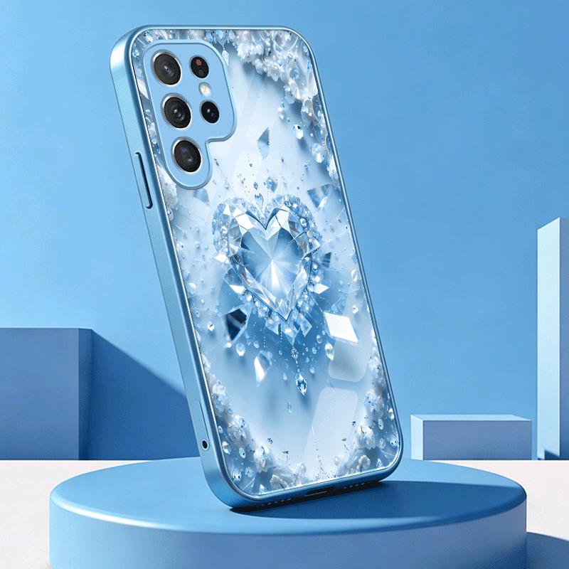 Diamond love Hot-selling Exquisite Beautiful PhoneCase Glass PhoneCase for Samsung Galaxy S26 S25 S24 S23 S22 S21 FE Ultra Plus