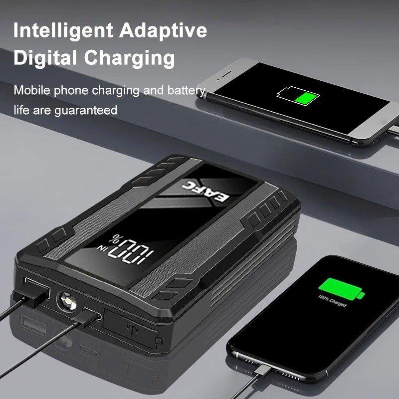 EAFC MultiFunction Portable Car Jump Starter - Fast Charging, 12V Car Jump Starter Battery Charger with Lighting