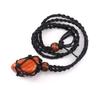 Crystal Rough Stone Natural Stone Black Mesh Pocket Woven Necklace Adjustable Rough Stone Mesh Pocket Sweater Chain N559