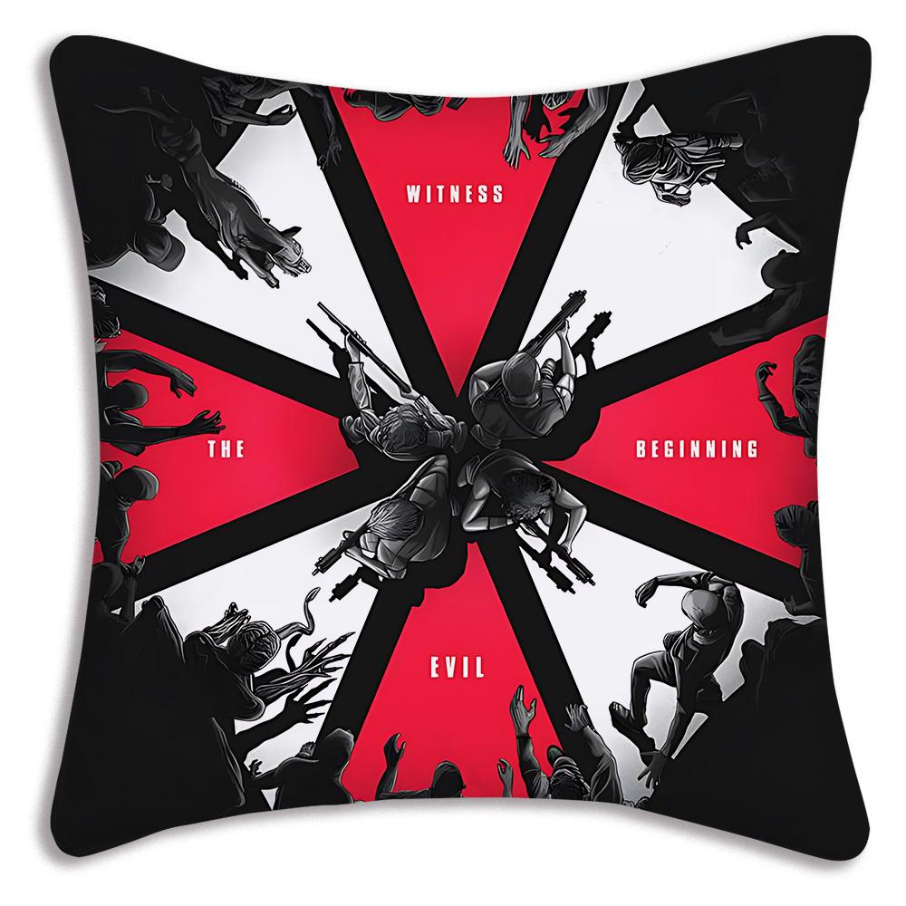 Movie ResidentS Evil Umbrellas Pillow Covers Cartoon Sofa Decorative Home Double-sided Printing Short Plush Cute Cushion Cover