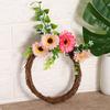 Hot Window Door Hanging Xmas Party Decorations Wedding Wreaths Rattan Garland Round/Heart  Shape Sepak Takraw Wreath Wicker