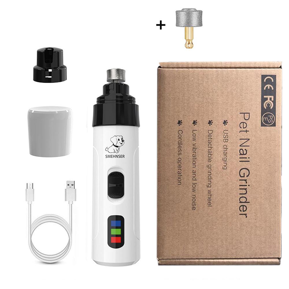 Pet Nail Grinder USB Rechargeable Dog Electric Nail Clipper Cat Claw Beauty Grinder Silent Pet Nail Clipper Beauty Trimming Tool