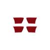 4pcs Red Carbon Fiber Car Inner Door Handle Bolw Sticker For Toyota Hilux 15-21