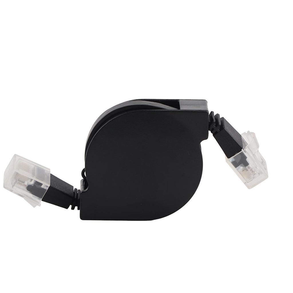 1pc New 1m 2m Adjustable Retractable CAT6 RJ45 Lan Network Cable Cord Black