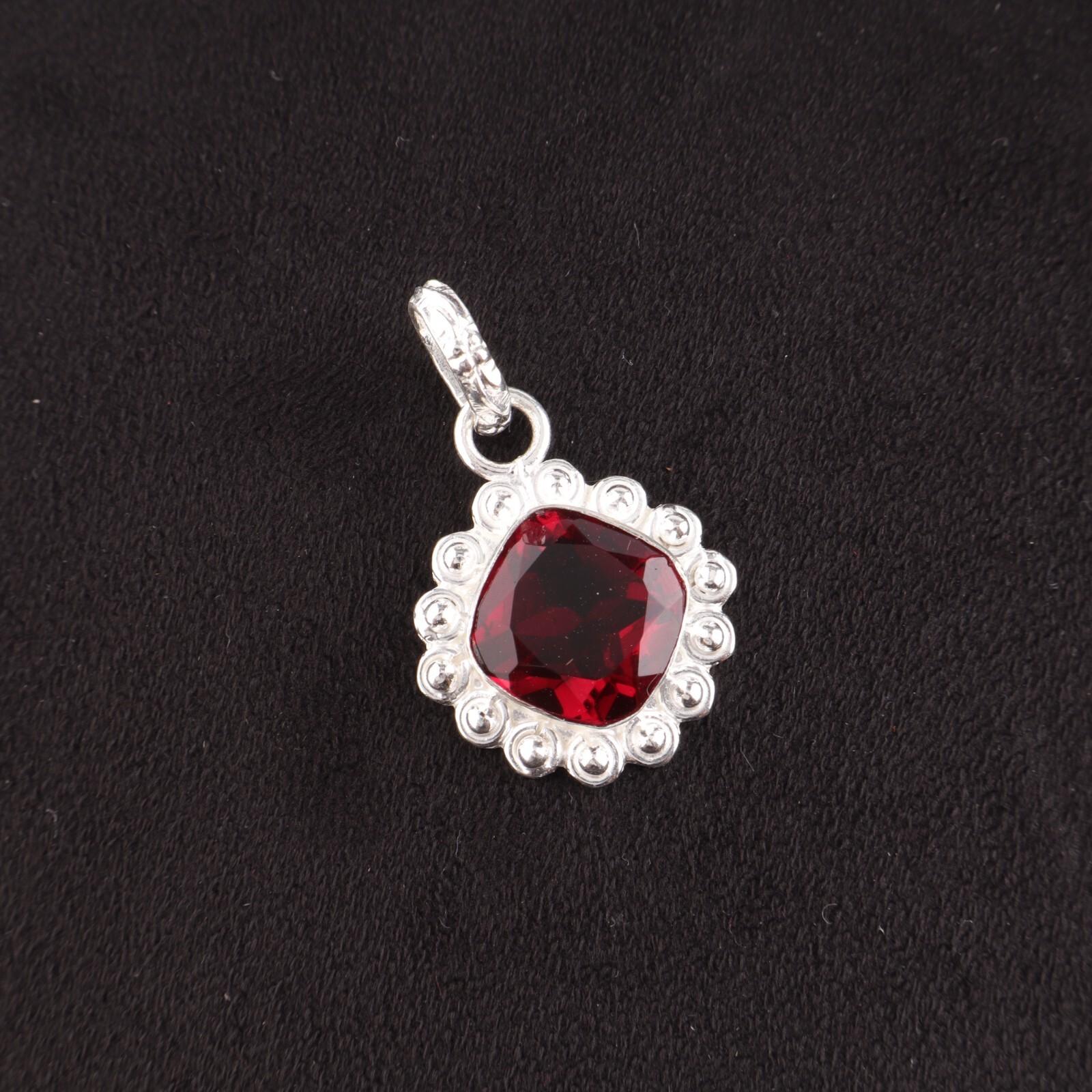 

Natural Pink Rubellite Engagement Gift Ethnic Unique New Pendant Sterling Silver PP-34-11